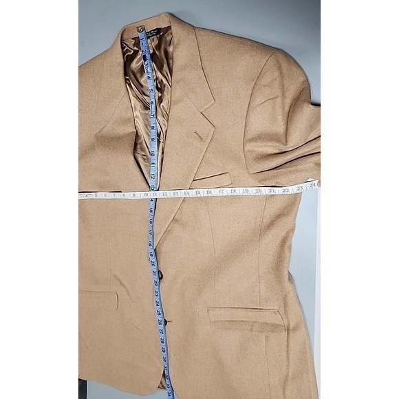 Bill Blass Blazer Mens 44L Tan Camel Hair Black Label Sport Coat Jacket - Picture 5 of 11